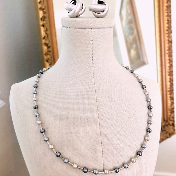 Vintage signed Monet Earrings & Napier Necklace - Picture 4 of 13